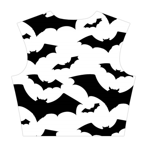 Deathrock Bats Cotton Crop Top from ArtsNow.com Back