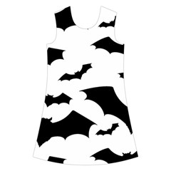 Deathrock Bats Kids  Short Sleeve Velvet Dress from ArtsNow.com Front