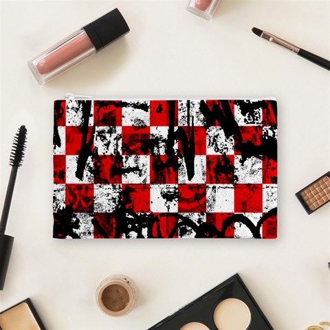 Emo Checker Graffiti Cosmetic Bag (Medium) from ArtsNow.com Front