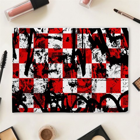 Emo Checker Graffiti Cosmetic Bag (XL) from ArtsNow.com Front