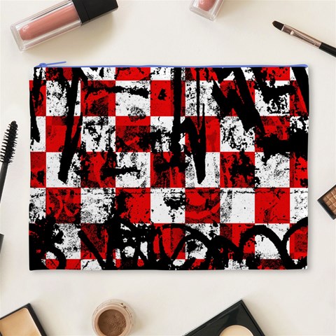 Emo Checker Graffiti Cosmetic Bag (XL) from ArtsNow.com Front
