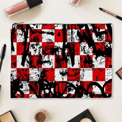 Emo Checker Graffiti Cosmetic Bag (XL) from ArtsNow.com Front