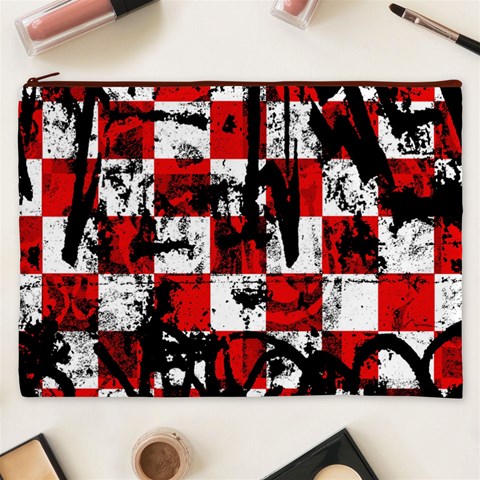 Emo Checker Graffiti Cosmetic Bag (XXXL) from ArtsNow.com Front