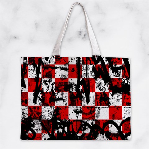 Emo Checker Graffiti Zipper Mini Tote Bag from ArtsNow.com Back