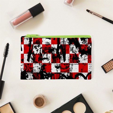 Emo Checker Graffiti Cosmetic Bag (XS) from ArtsNow.com Front