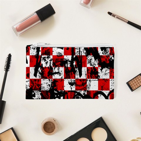 Emo Checker Graffiti Cosmetic Bag (XS) from ArtsNow.com Front