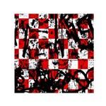 Emo Checker Graffiti Small Satin Scarf (Square)