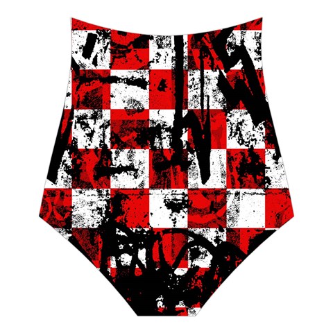 Emo Checker Graffiti Halter Swimsuit from ArtsNow.com Back