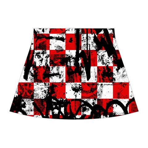 Emo Checker Graffiti Halter Dress Swimsuit  from ArtsNow.com Front Skirt