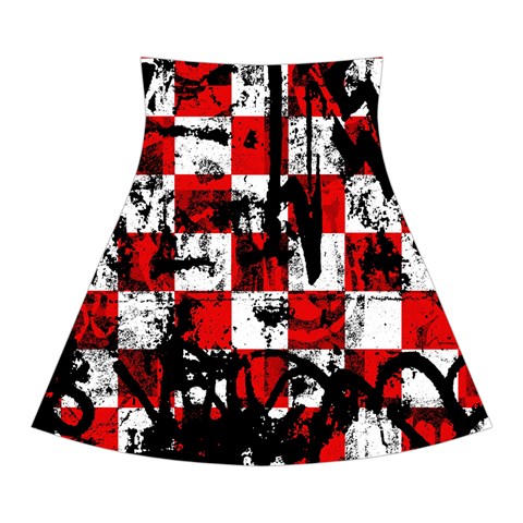 Emo Checker Graffiti Halter Dress Swimsuit  from ArtsNow.com Back Skirt