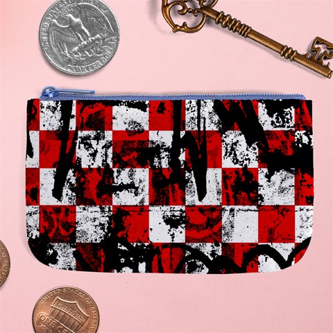 Emo Checker Graffiti Large Coin Purse from ArtsNow.com Front