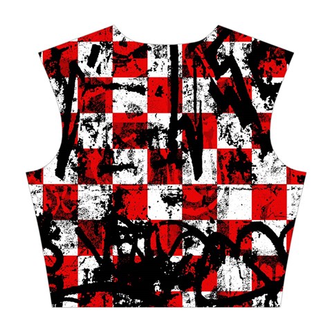 Emo Checker Graffiti Cotton Crop Top from ArtsNow.com Back