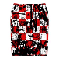 Emo Checker Graffiti Midi Wrap Pencil Skirt from ArtsNow.com Back