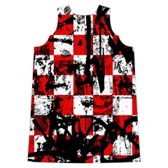 Emo Checker Graffiti Shoulder Cutout Velvet One Piece from ArtsNow.com Back