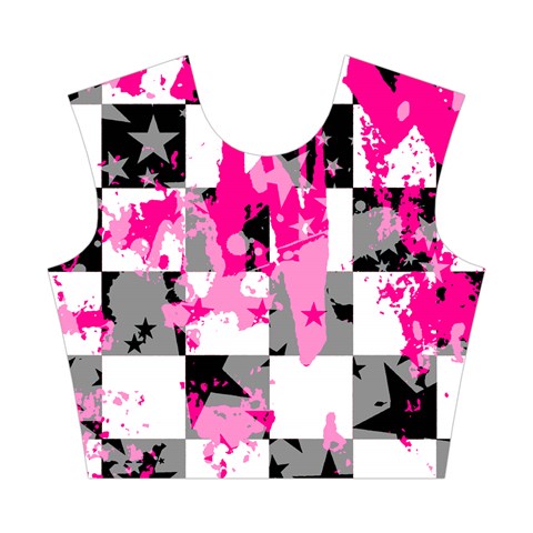 Pink Star Splatter Cotton Crop Top from ArtsNow.com Front