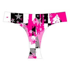 Pink Star Splatter Cross Back Hipster Bikini Set from ArtsNow.com Front Under