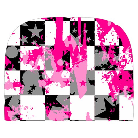 Pink Star Splatter Make Up Case (Large) from ArtsNow.com Front