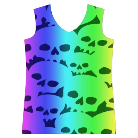 Rainbow Skull Collection Women s Basketball Tank Top from ArtsNow.com Front