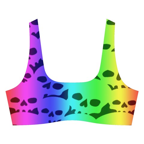 Rainbow Skull Collection Cross Back Hipster Bikini Set from ArtsNow.com Front