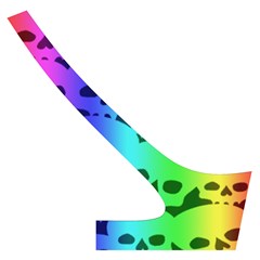 Rainbow Skull Collection Cross Back Hipster Bikini Set from ArtsNow.com Back Right