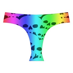 Rainbow Skull Collection Cross Back Hipster Bikini Set from ArtsNow.com Front Under