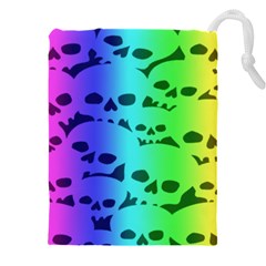 Rainbow Skull Collection Drawstring Pouch (5XL) from ArtsNow.com Front