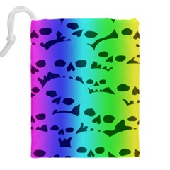 Rainbow Skull Collection Drawstring Pouch (5XL) from ArtsNow.com Back