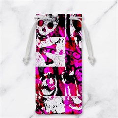 Pink Checker Graffiti  Jewelry Bag from ArtsNow.com Back