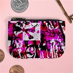 Pink Checker Graffiti  Mini Coin Purse