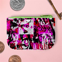 Pink Checker Graffiti  Mini Coin Purse from ArtsNow.com Back