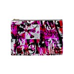 Pink Checker Graffiti  Cosmetic Bag (Medium)