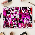 Pink Checker Graffiti  Cosmetic Bag (XL)