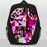 Pink Checker Graffiti  Backpack Bag