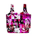 Pink Checker Graffiti  Full Print Recycle Bag (M)