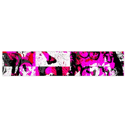 Pink Checker Graffiti  Small Flano Scarf from ArtsNow.com Front