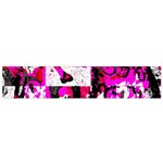 Pink Checker Graffiti  Small Flano Scarf