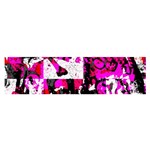 Pink Checker Graffiti  Satin Scarf (Oblong)