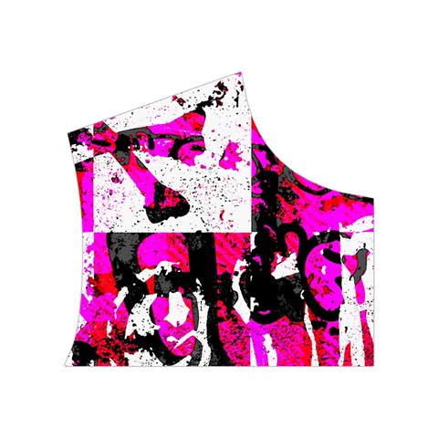 Pink Checker Graffiti  Women s Button Up Vest from ArtsNow.com Top Right