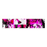 Pink Checker Graffiti  Velvet Scrunchie