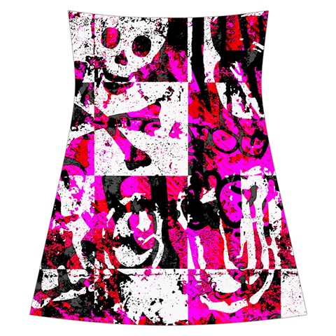 Pink Checker Graffiti  Ruffle Detail Chiffon Dress from ArtsNow.com Back