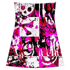 Pink Checker Graffiti  Ruffle Detail Chiffon Dress from ArtsNow.com Back