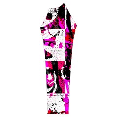 Pink Checker Graffiti  Women s Long Sleeve Raglan Tee from ArtsNow.com Sleeve Left