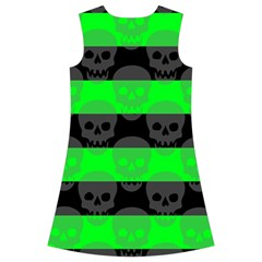 Deathrock Skull Kids  Short Sleeve Velvet Dress from ArtsNow.com Back