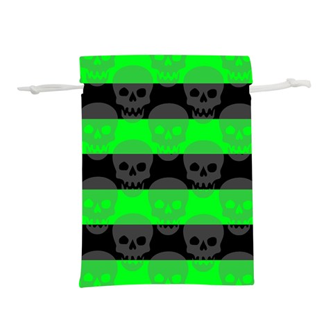 Deathrock Skull Lightweight Drawstring Pouch (L) from ArtsNow.com Back