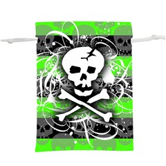 Deathrock Skull  Lightweight Drawstring Pouch (XL) from ArtsNow.com Front