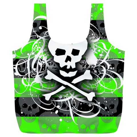 Deathrock Skull Full Print Recycle Bag (XXXL) from ArtsNow.com Front