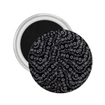 Black And White Modern Intricate Ornate Pattern 2.25  Magnets