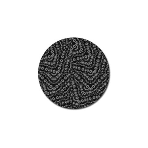 Black And White Modern Intricate Ornate Pattern Golf Ball Marker (4 pack) from ArtsNow.com Front