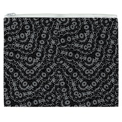 Black And White Modern Intricate Ornate Pattern Cosmetic Bag (XXXL) from ArtsNow.com Front