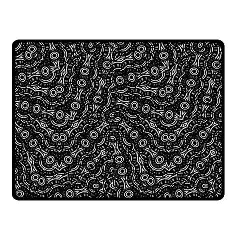 Black And White Modern Intricate Ornate Pattern Double Sided Fleece Blanket (Small)  from ArtsNow.com 45 x34  Blanket Front
